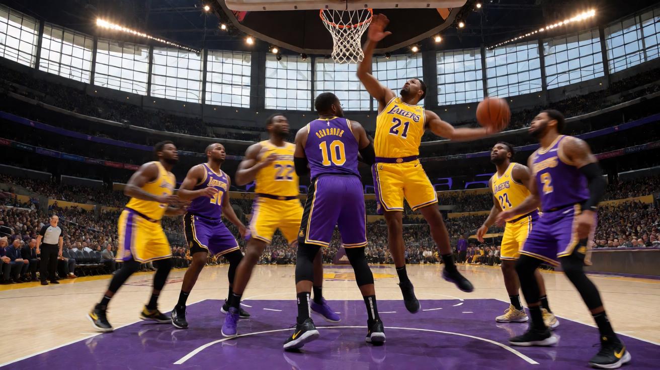 NBA职业篮球赛激烈对抗瞬间
